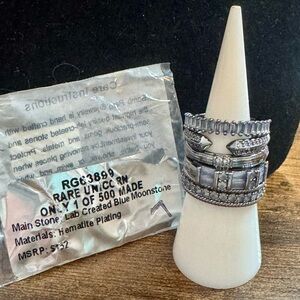 Bomb Party Delicate Rare Unicorn RG63899 Blue Moonstone on Hematite